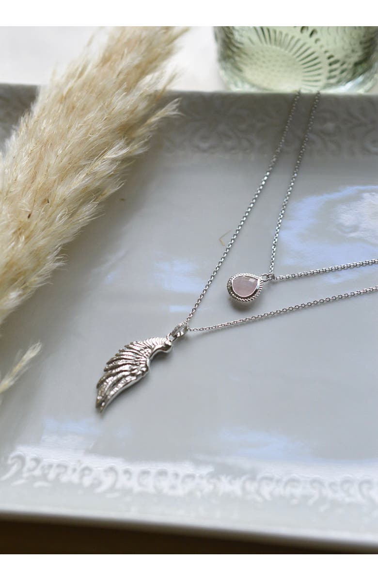 Seven Saints Jewelry Angel Of Love Necklace, Alternate, color, White