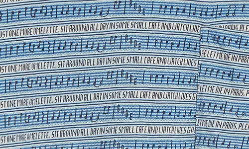 Bode Lyric Stripe Pocket T-shirt In Blue
