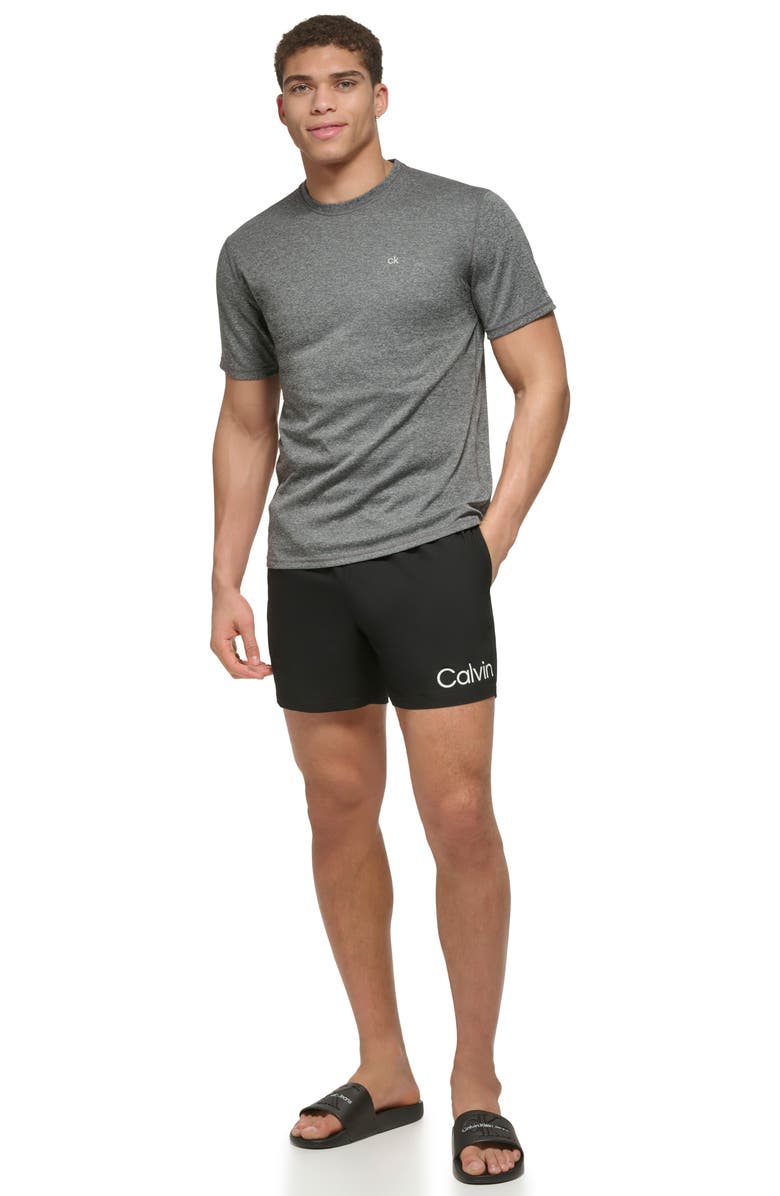 Calvin Klein Solid Core Swim Trunks, Alternate, color, 
