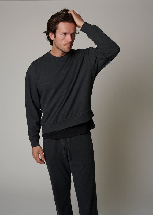 Leisure Lab Cotton Lounge Crewneck In Sediment