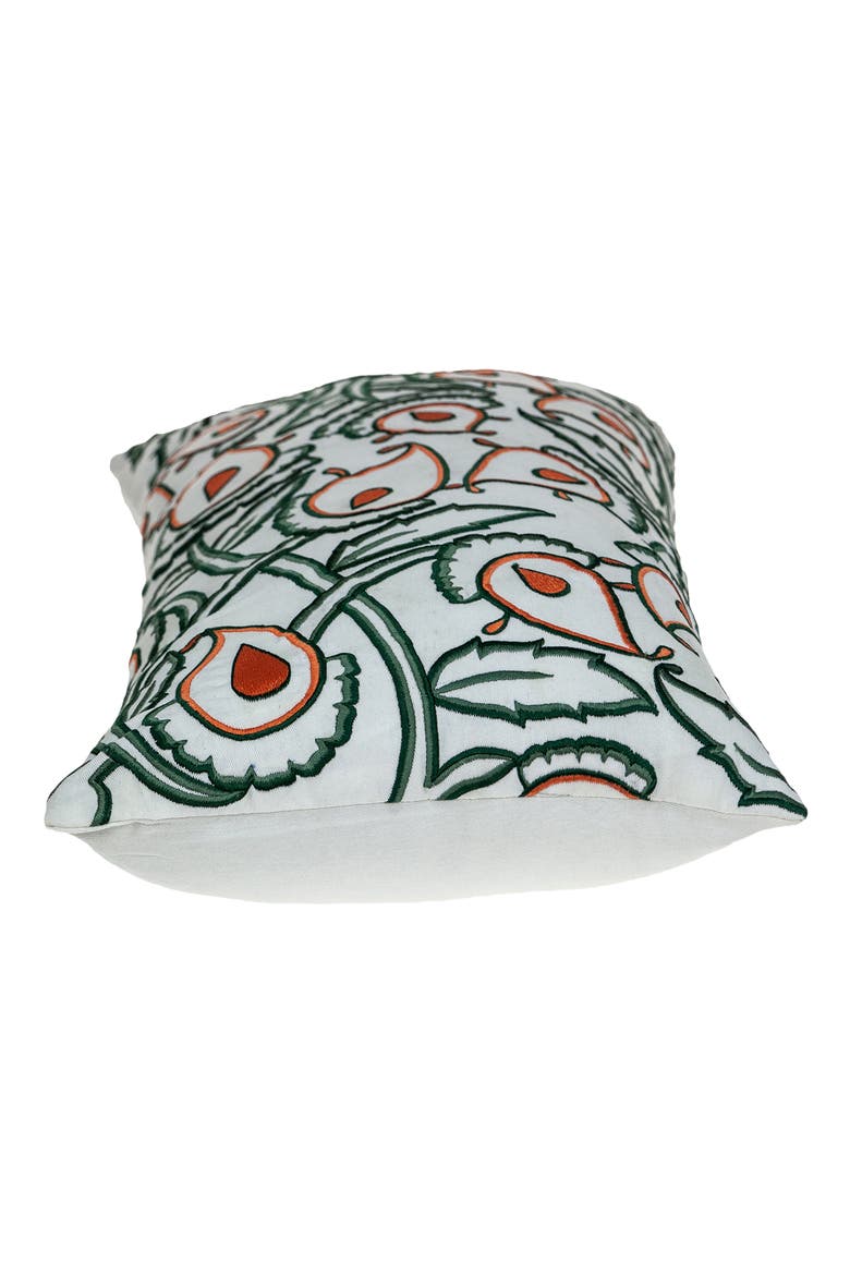 Celeste Embroidered Throw Pillow, Alternate, color, WHITE