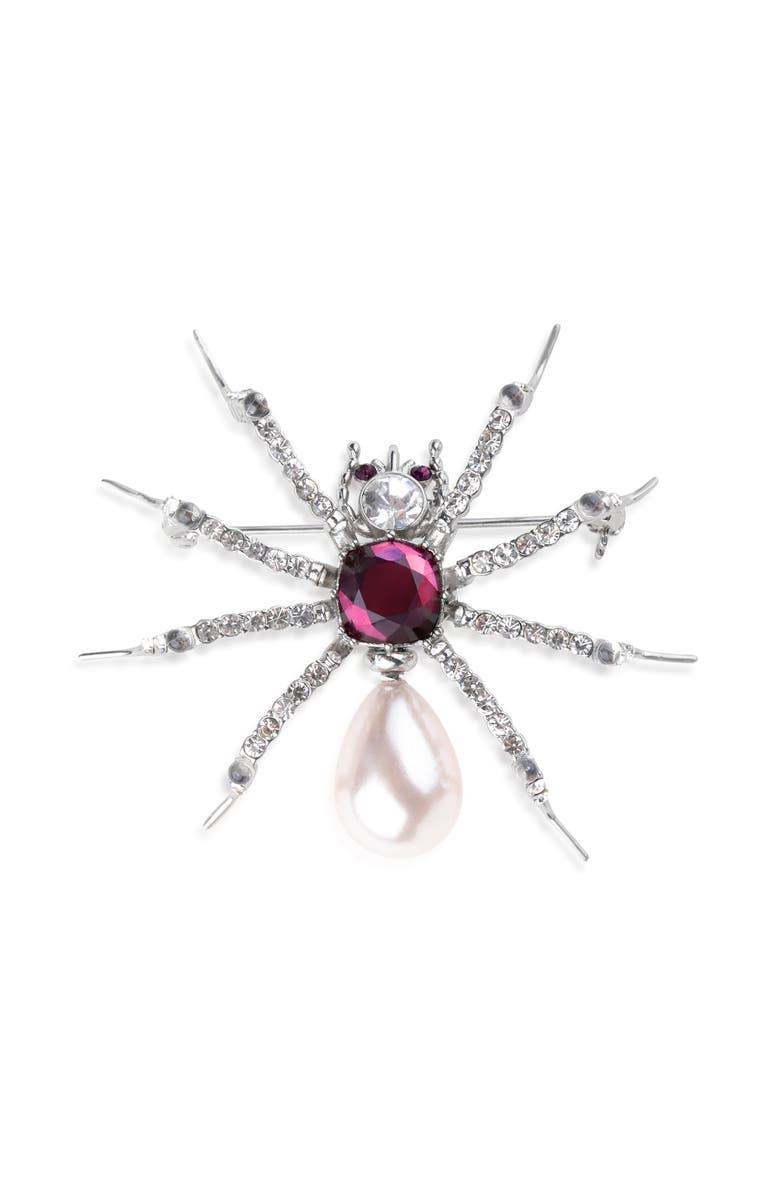 Bill Skinner Studio Pearl Spider Brooch, Main, color, Pearl Spider