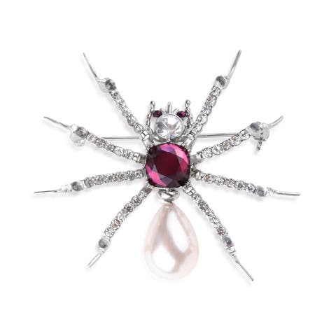 Pearl Spider Brooch
