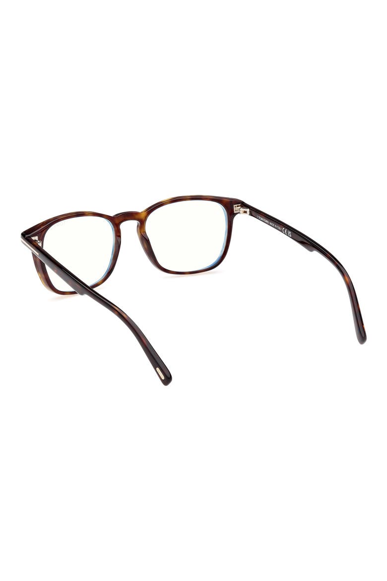 52mm Square Optical Glasses, Alternate, color, HAVANA ECO / T LOGO