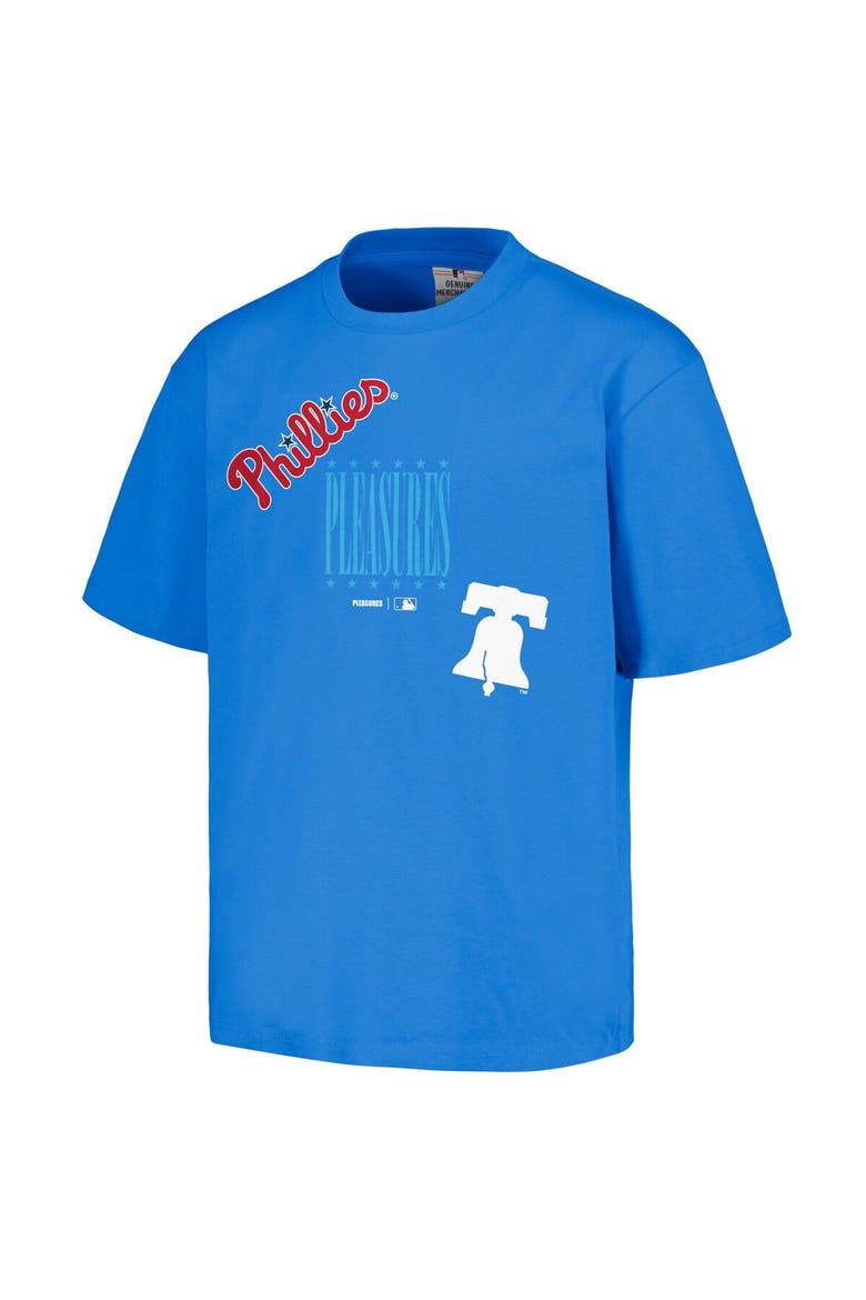 Men's PLEASURES  Royal Philadelphia Phillies Repurpose T-Shirt, Alternate, color, Royal