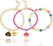 Disney Encanto Set of 2 Charm Bracelets and 1 Stretch Beaded Bracelet, 6"