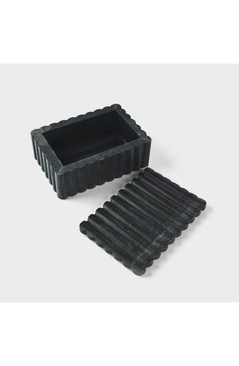 Mela Artisans Sculpted Marble Box, Alternate, color, Midnight Black