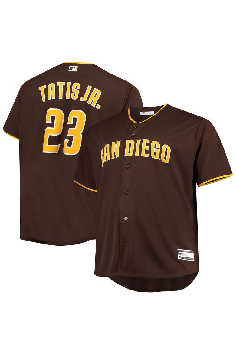 Men's Fernando Tatis Jr. Brown San Diego Padres Big & Tall Replica Player Jersey, Main, color, Brown