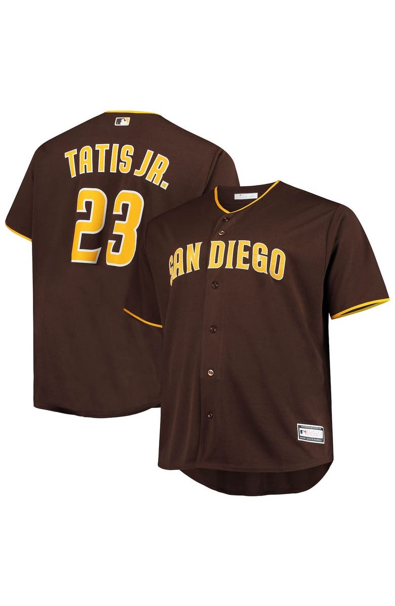 PROFILE Men's Fernando Tatis Jr. Brown San Diego Padres Big & Tall Replica Player Jersey, Main, color, Brown