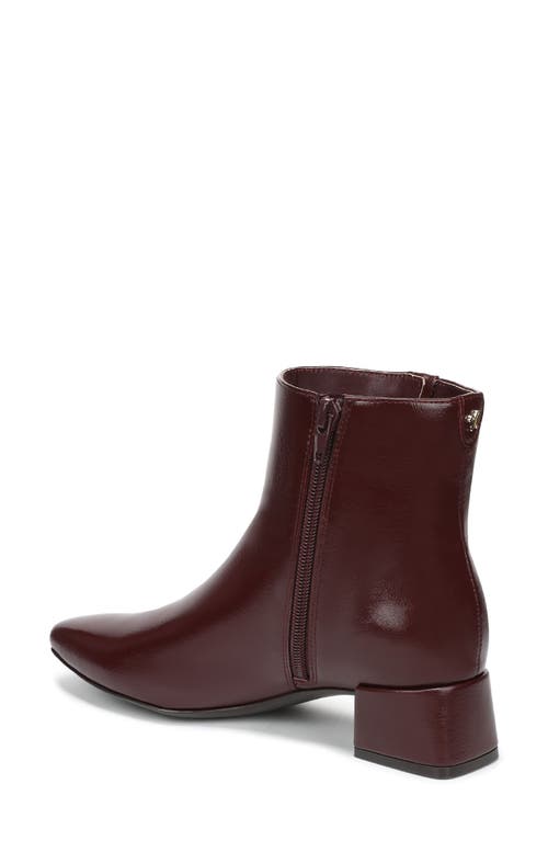 Naturalizer Hadley Square Toe Bootie In Burgundy