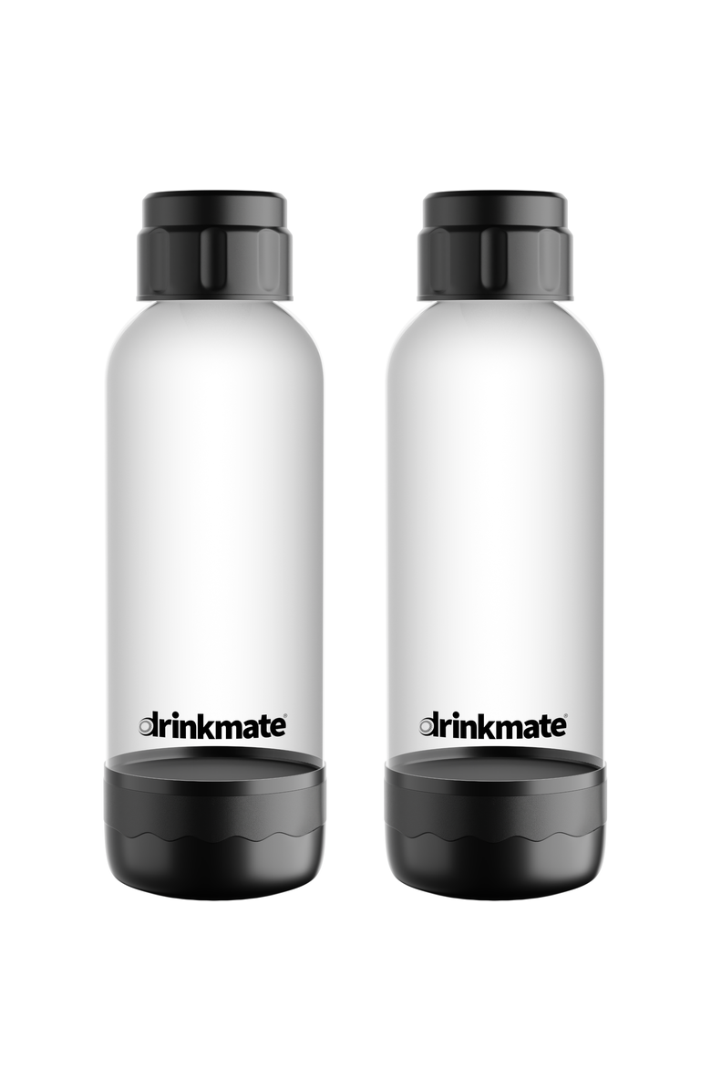 Drinkmate 1 Liter Bottles - Twin Pack, Main, color, Matte Black