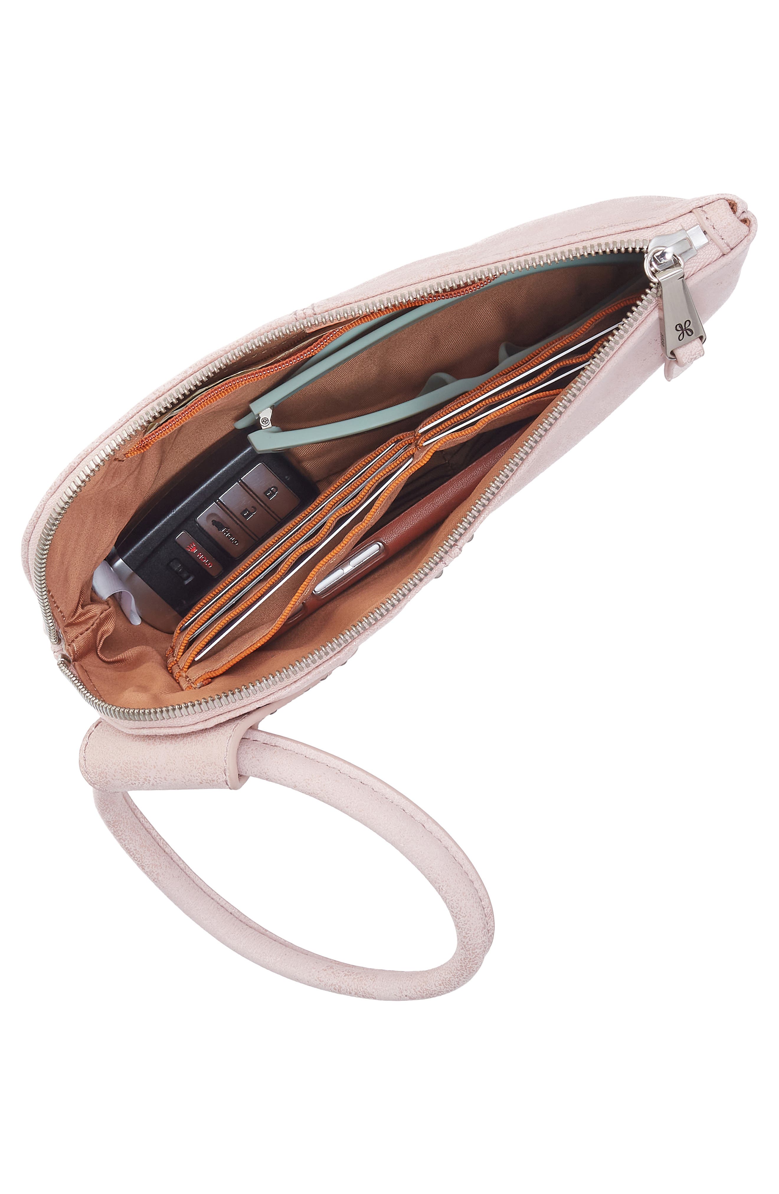 HOBO Sable Leather Wristlet, Alternate, color, Blossom