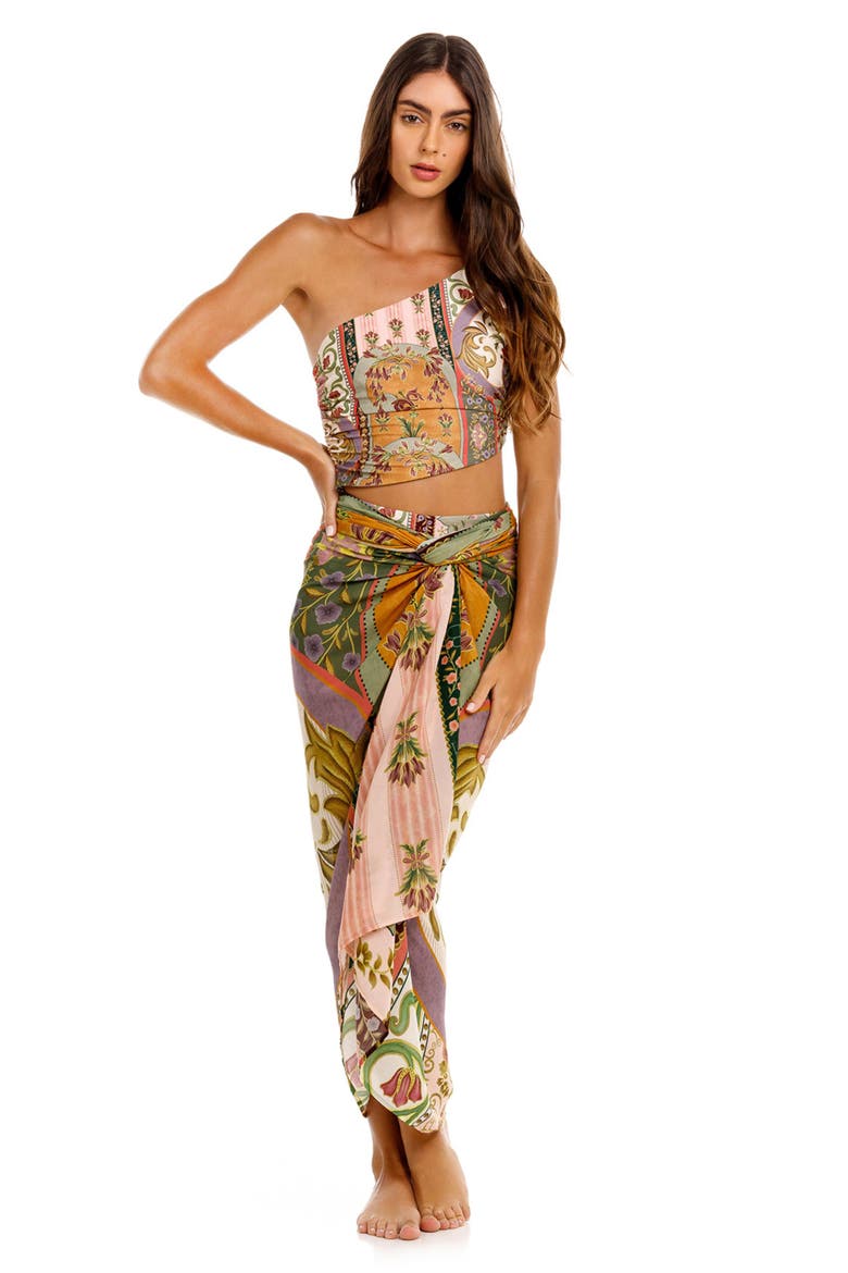 Greisa Aura Cutout One-Piece Swimsuit, Alternate, color, GREEN MULTI