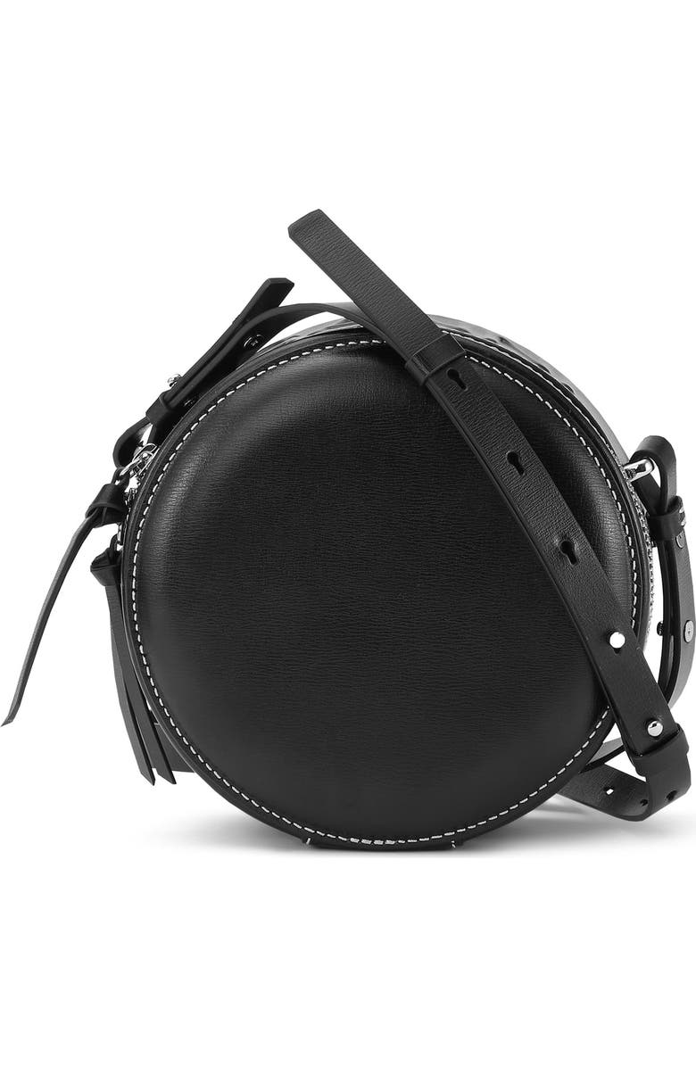 Ganni Banner Recycled Leather Roller Bag, Main, color,