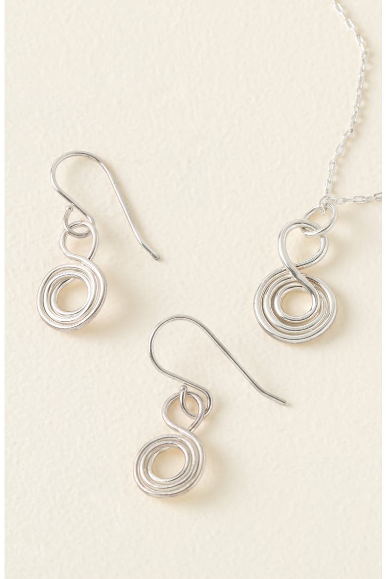 Gratitude Earrings, Alternate, color, Silver