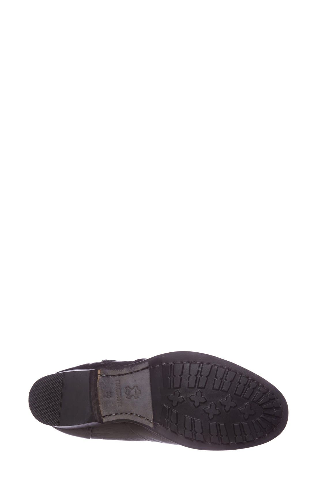 'KL92' Bootie with Genuine Shearling Lining, Alternate, color, BLACK LEATHER
