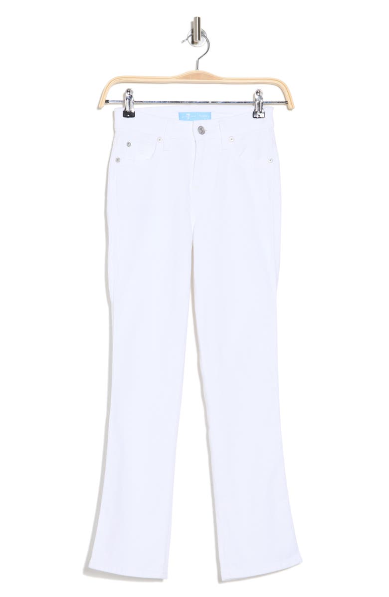 7 For All Mankind Kimmie Crop Straight Leg Jeans, Main, color, Clean White