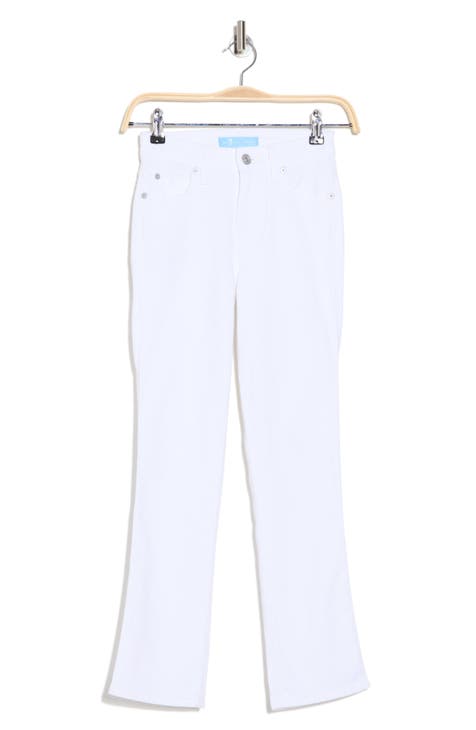 Kimmie Crop Straight Leg Jeans (Clean White)