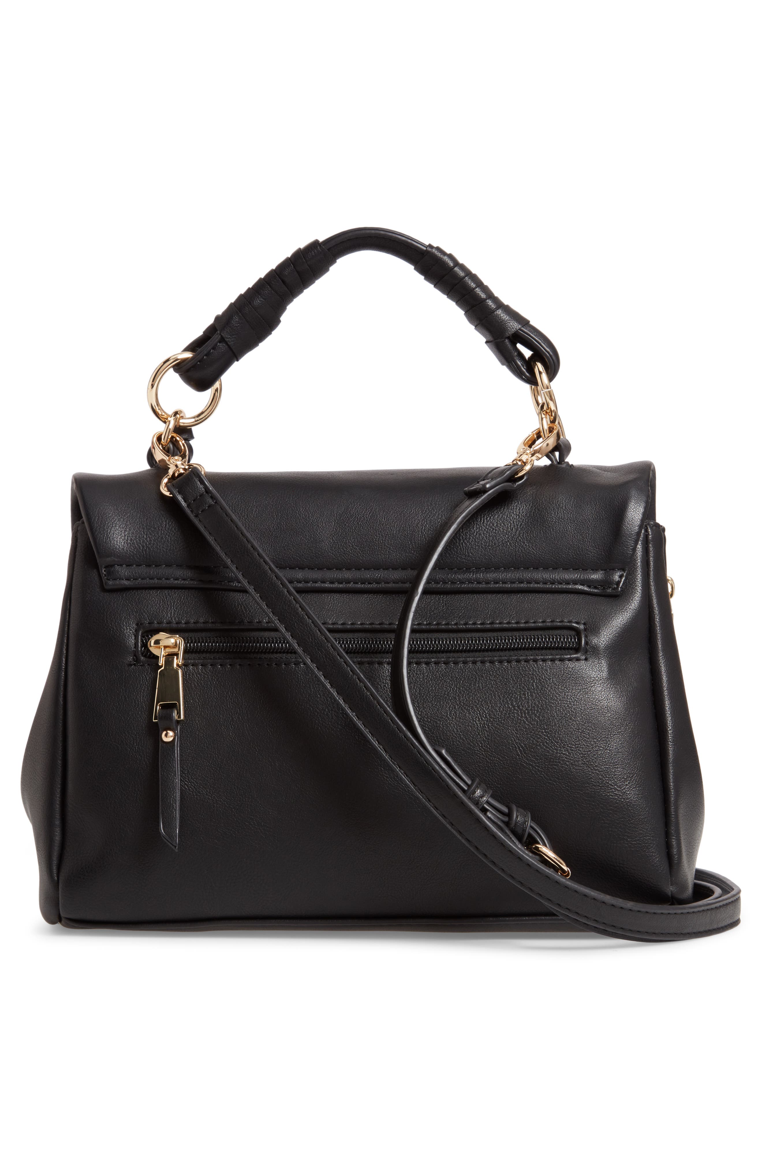 Rubie Faux Leather Crossbody Bag, Alternate, color, BLACK