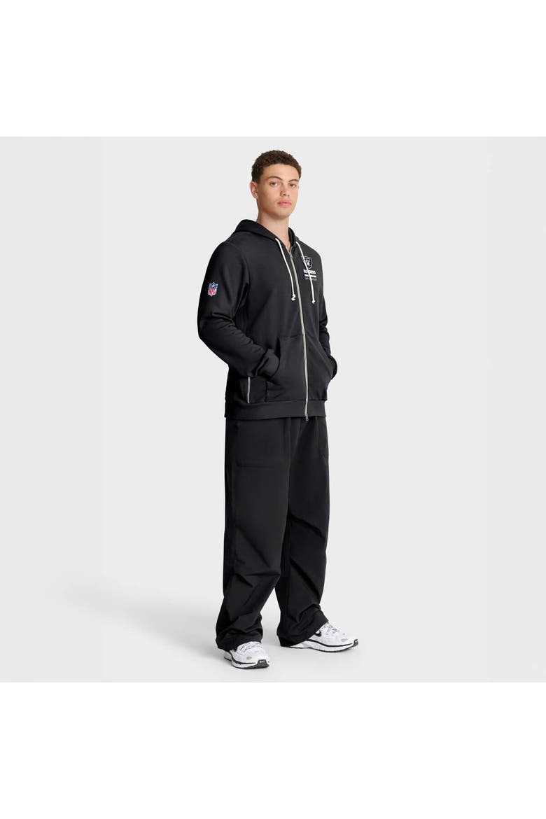Men's Nike Black Las Vegas Raiders Sideline Standard Issue Utility Player Dri-FIT Full-Zip Hoodie, Alternate, color, Black