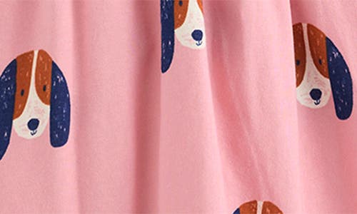 Mini Boden Kids' Ariel Twirly Long Sleeve Cotton Jersey Dress In Pink