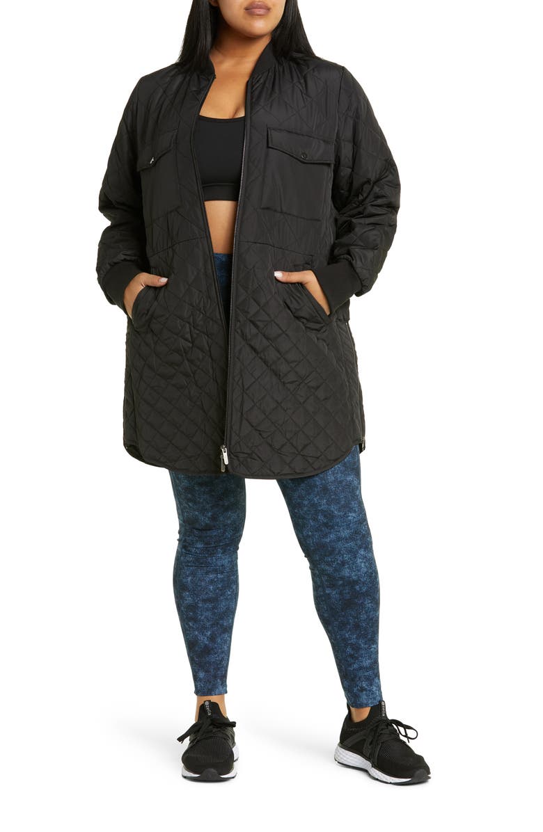 Zella OSR Quilted Longline Jacket | Nordstromrack