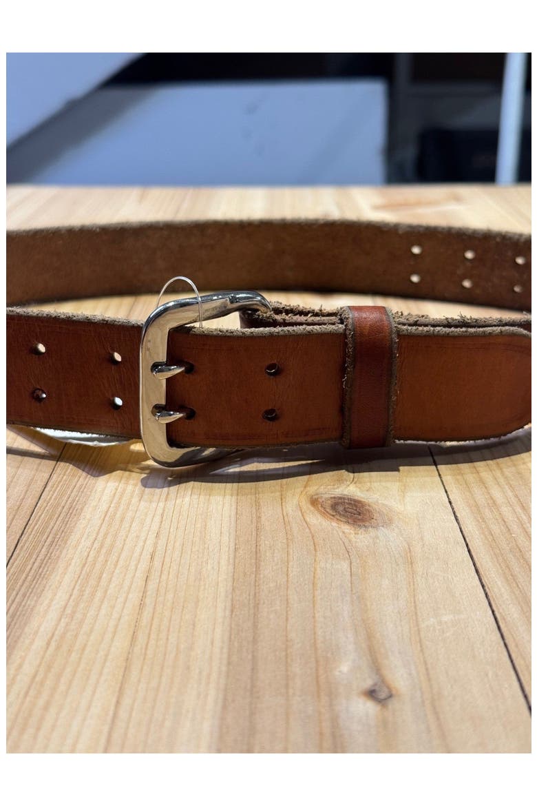 Leather Belt with Double Pin Buckle, Alternate, color, Brown