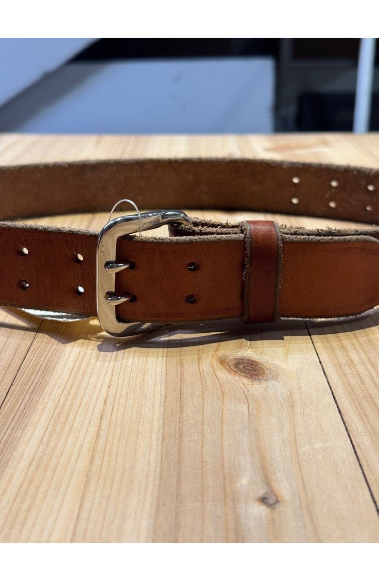 Fortela Leather Belt with Double Pin Buckle, Alternate, color, Brown