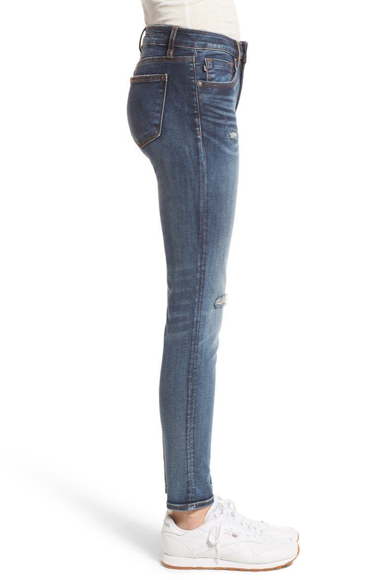 Jagger Ripped Skinny Jeans, Alternate, color, DARK WASH