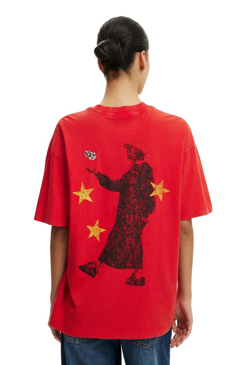 The Lcn Music Boxy Graphic Tee, Alternate, color, Billie Eilish Stars Washed