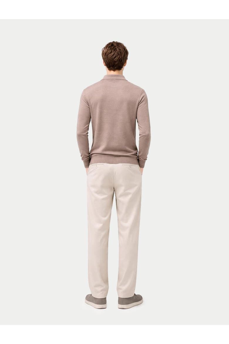 Men Classic Polo Shirt with Long Sleeve, Alternate, color, taupe