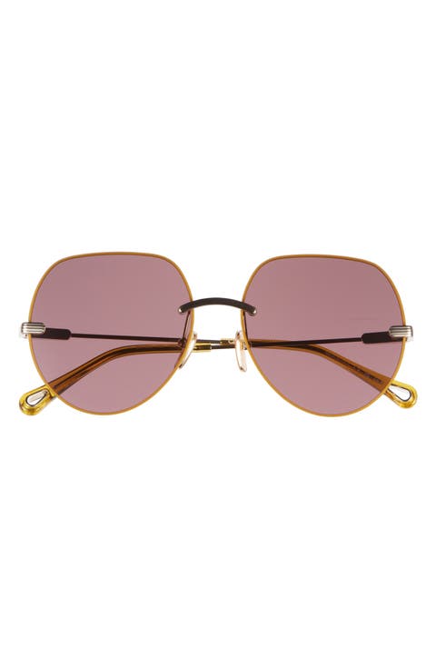 58mm Round Sunglasses