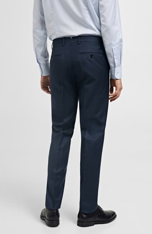 Mango Slim Fit Virgin Wool Suit Pants In Blue