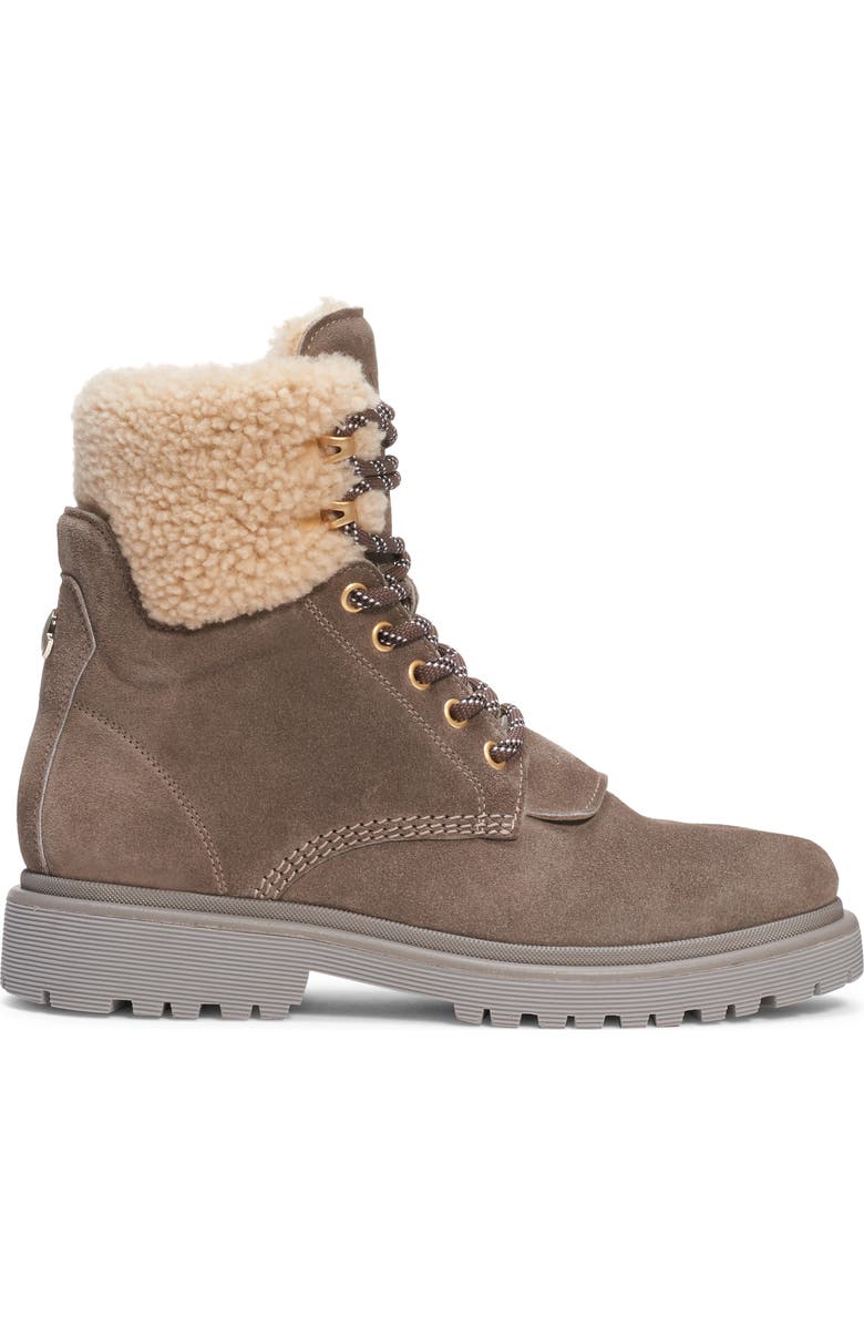 Moncler Patty Genuine Shearling Trim Boot, Alternate, color,
