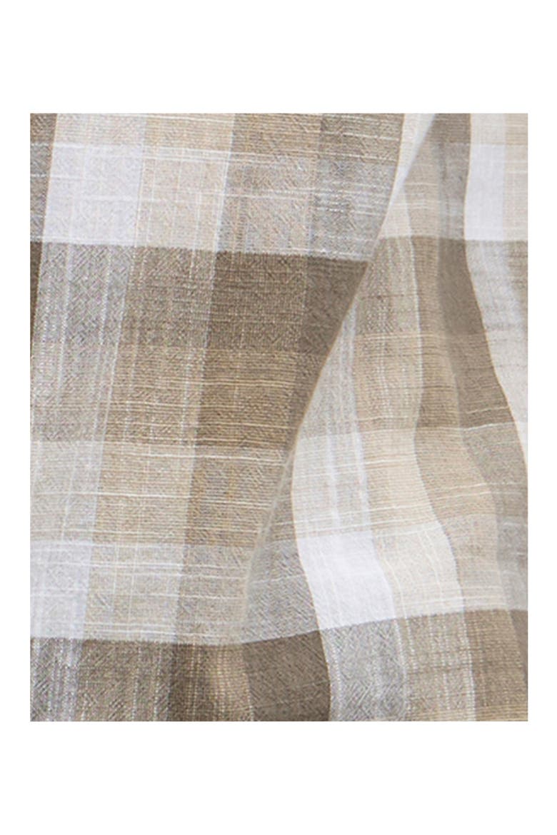 Hillroad Tailored Fit Buffalo Check Slub Cotton Button-Down Shirt, Alternate, color, STONE