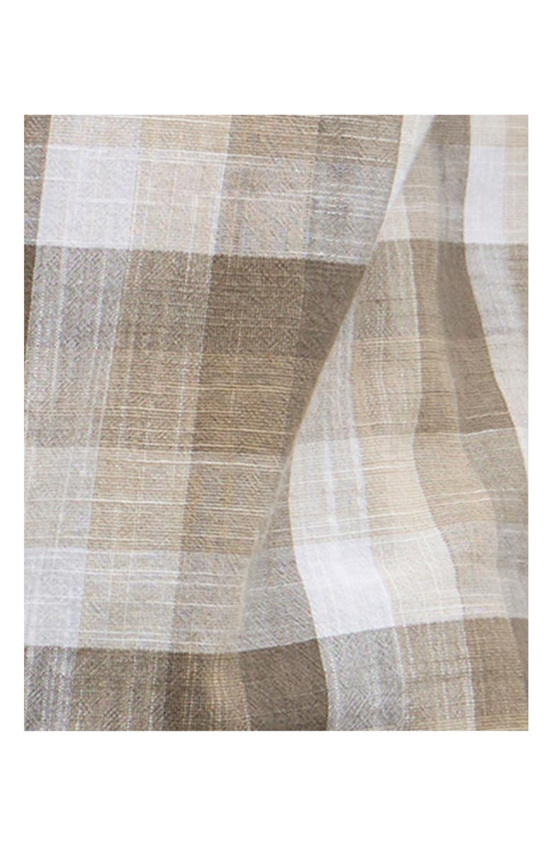 Barbour Hillroad Tailored Fit Buffalo Check Slub Cotton Button-Down Shirt, Alternate, color, Stone