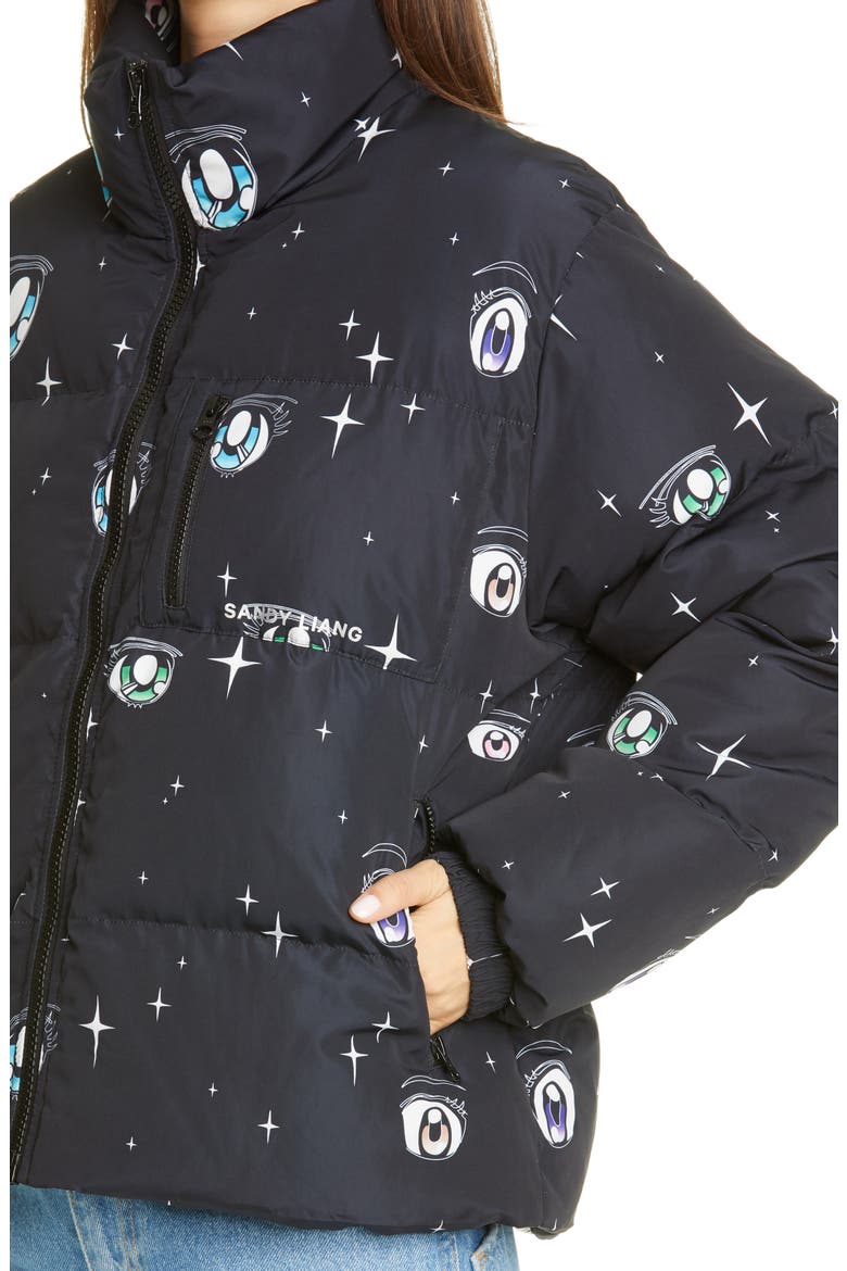 Luna Eye Print Puffer Jacket, Alternate, color, GALAXY PRINT