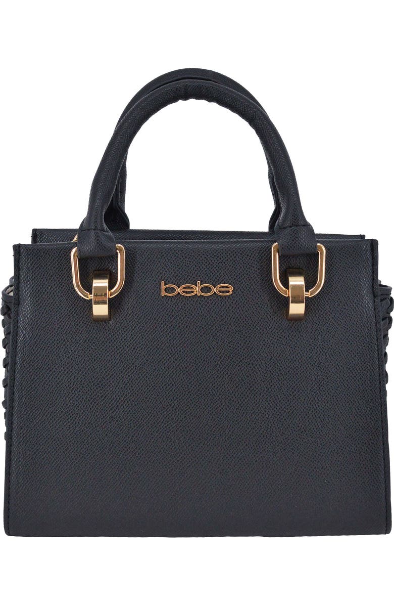 bebe Katriel Small Satchel, Main, color, Black