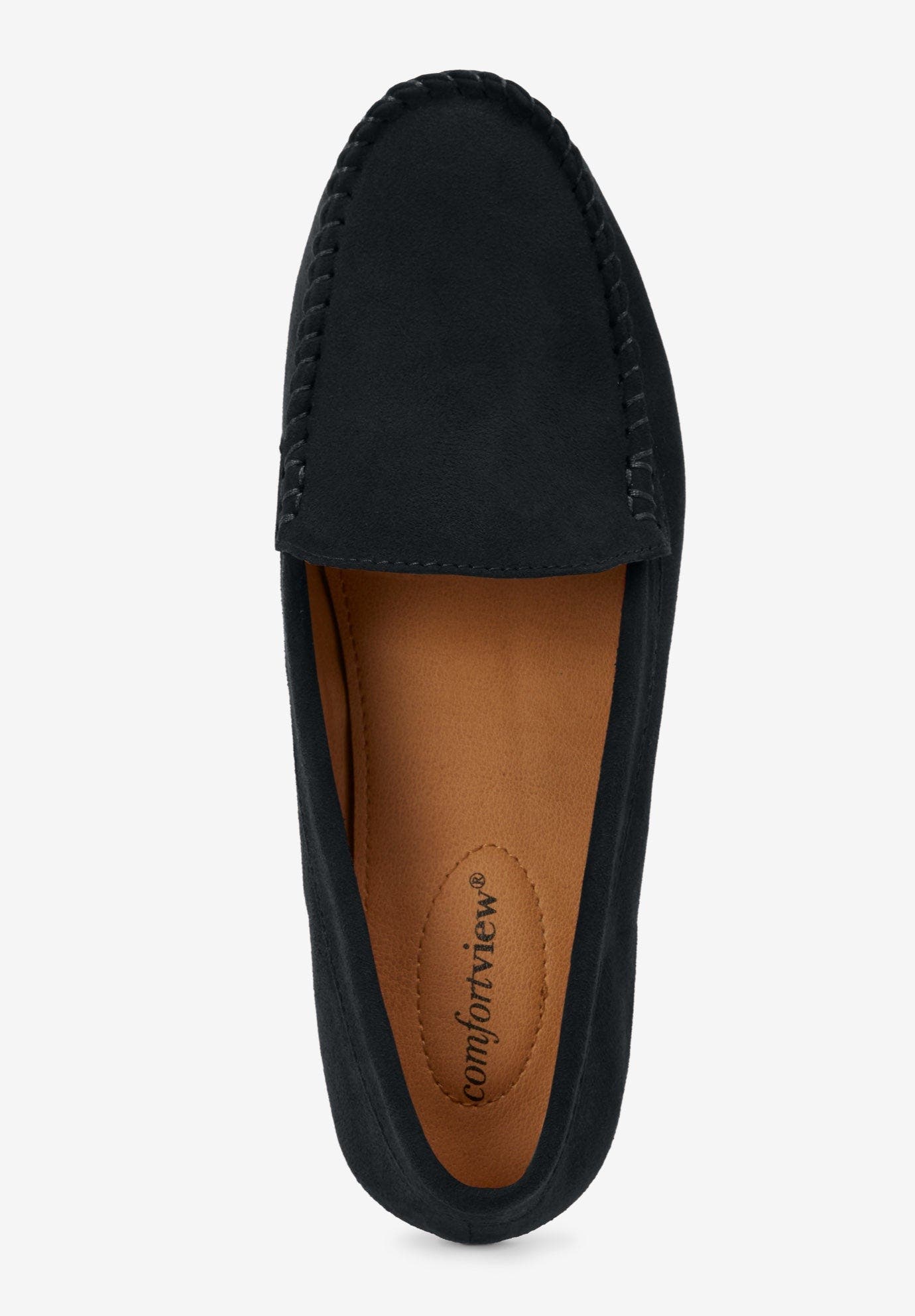 Comfortview The Milena Slip On Flat, Alternate, color, Black