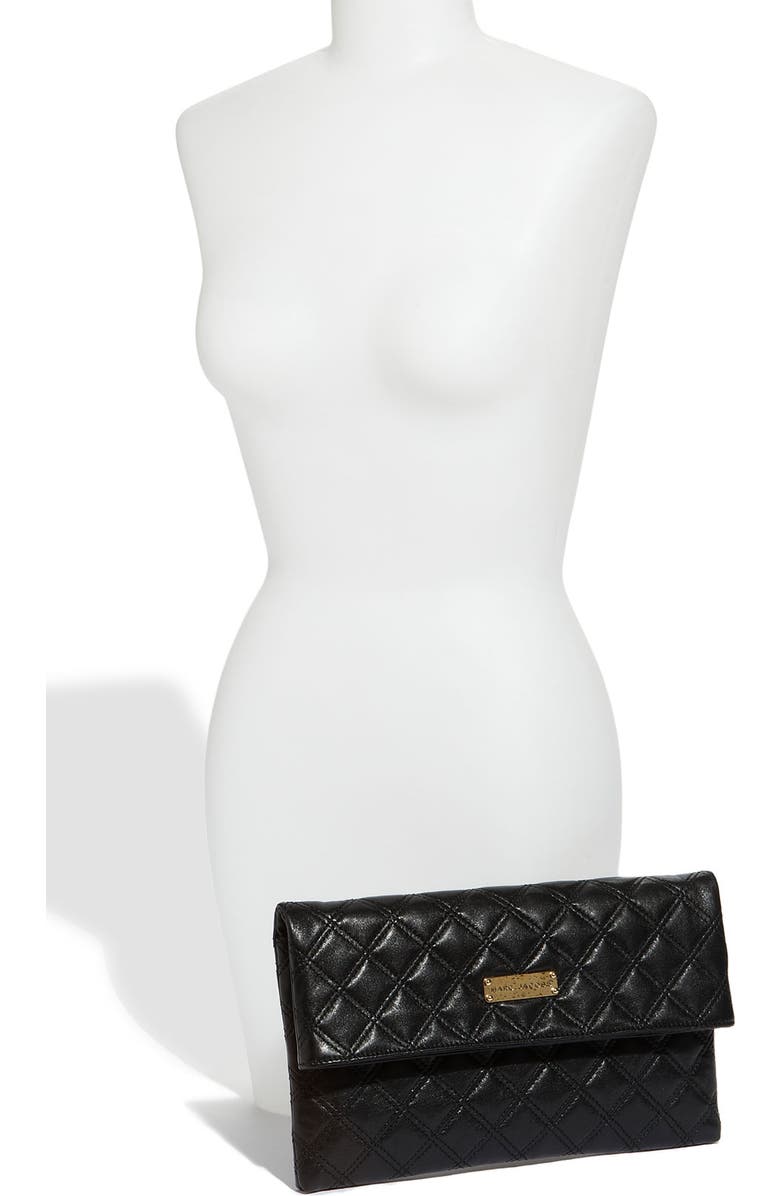 Marc Jacobs 'Large Eugenie' Quilted Leather Clutch, Alternate, color,