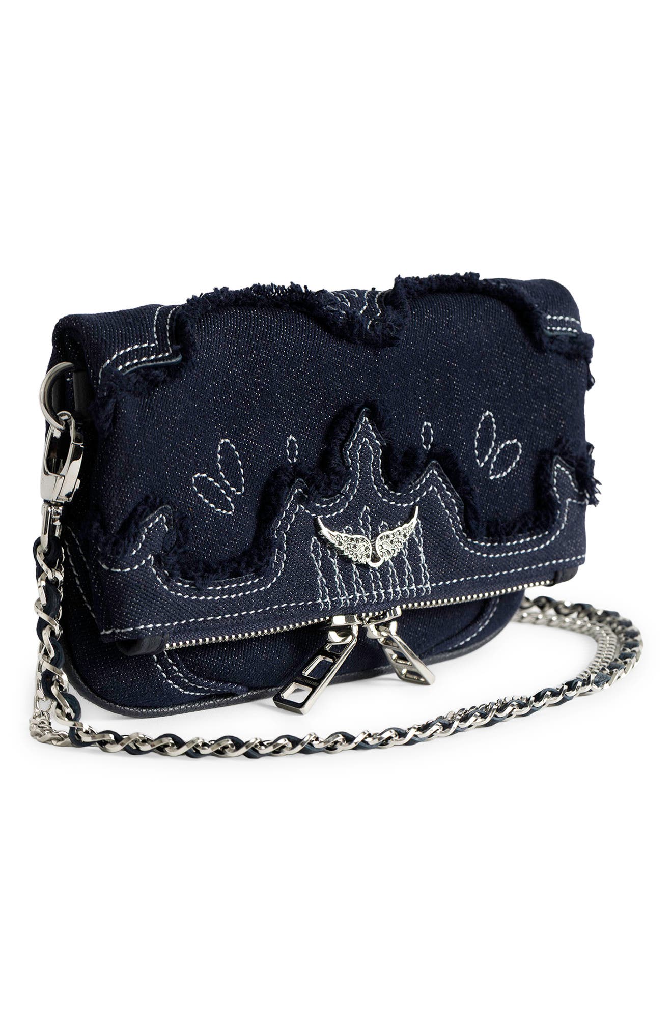 Rock Nano Denim Crossbody Bag, Alternate, color, SILENT