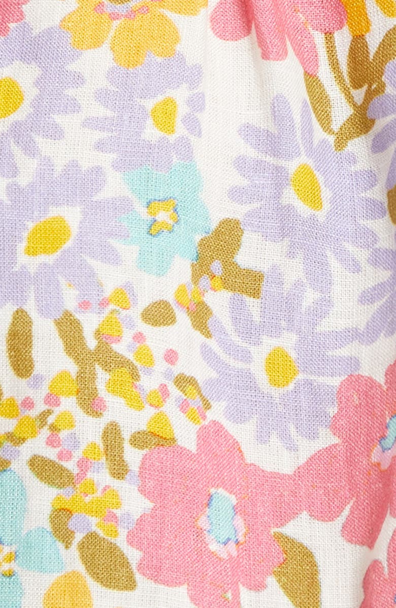 Vitamin A<sup>®</sup> Tallows Floral Linen Cover-Up Crop Top, Alternate, color, Ecolinen Wildflower