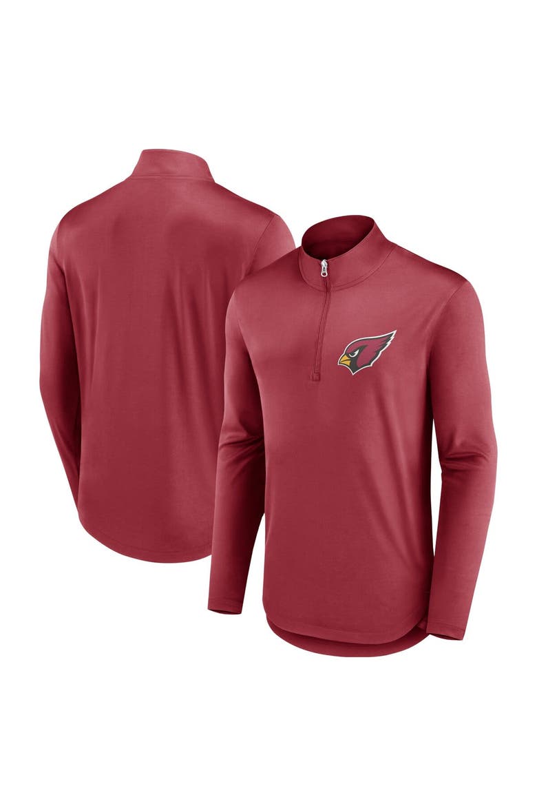 Men's Fanatics Branded Cardinal Arizona Cardinals Quarterback Quarter-Zip Top, Main, color, Cardinal
