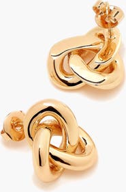 YOJ Seva Midi Face on Stud Earrings in Gold