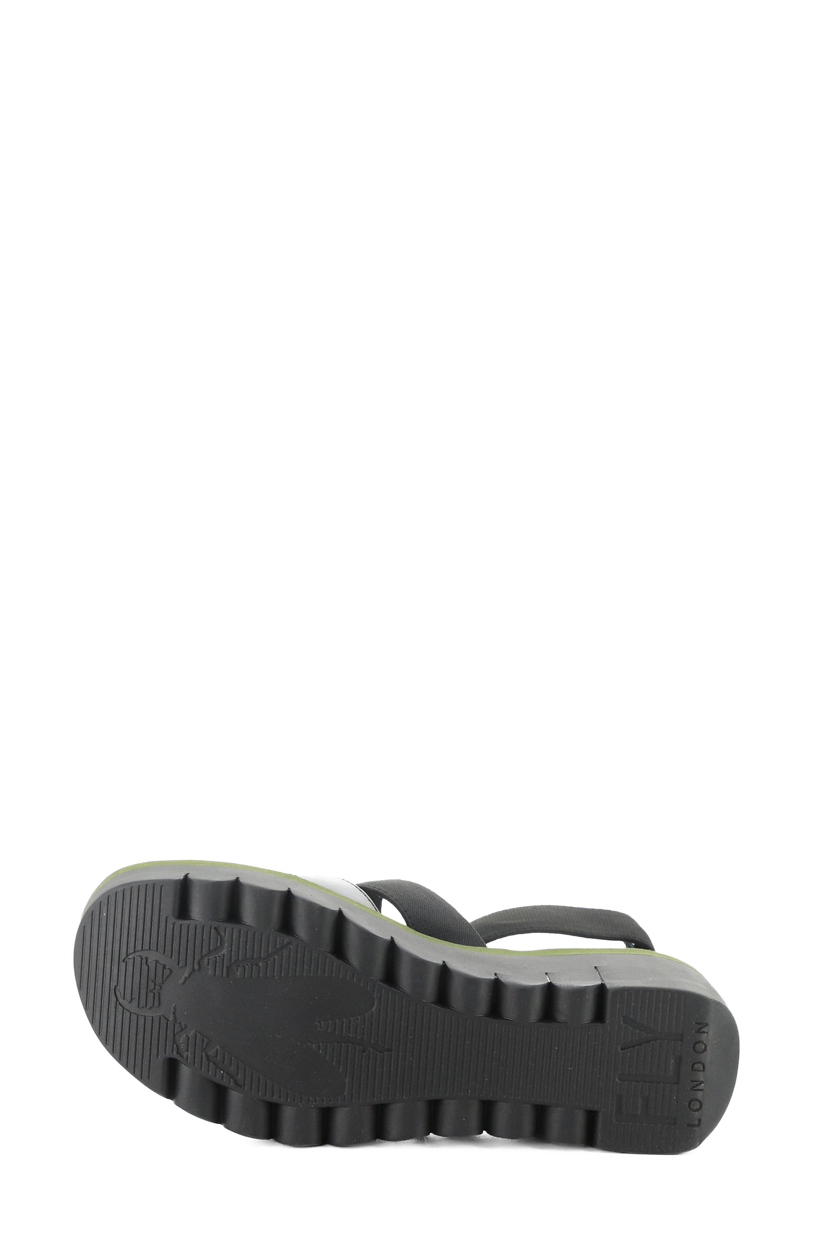 Fly London Yory Ankle Strap Sandal, Alternate, color, Black