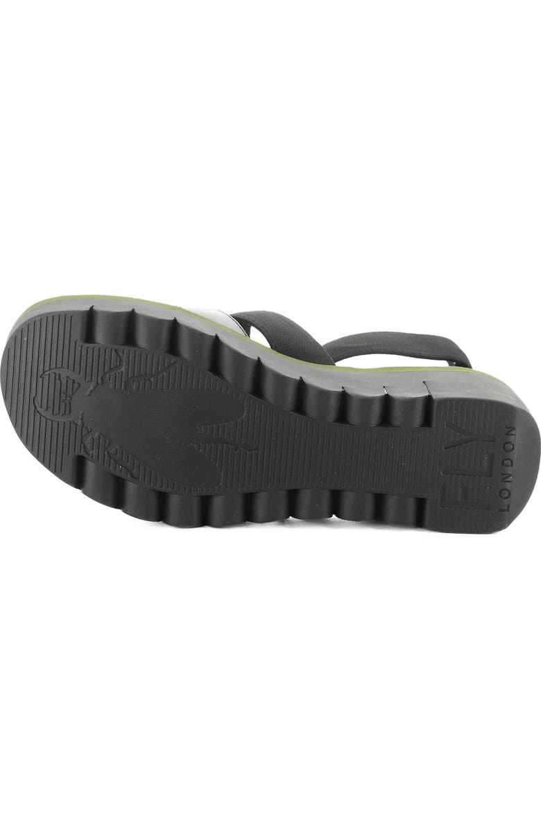 Fly London Yory Ankle Strap Sandal, Alternate, color, Black