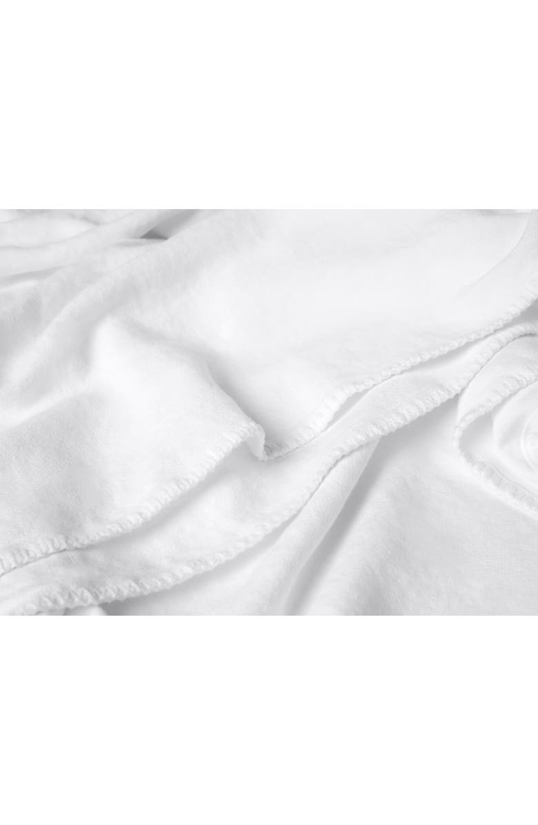 Coyuchi Helena Organic Linen Blanket, Alternate, color, Alpine White