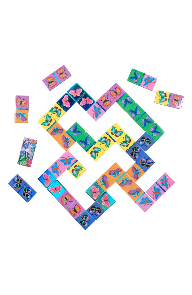 eeBoo Shiny Butterfly Dominoes, Alternate, color, Multi