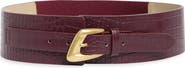 Vince Camuto Asymmetrical Buckle Stretch Faux Leather Belt