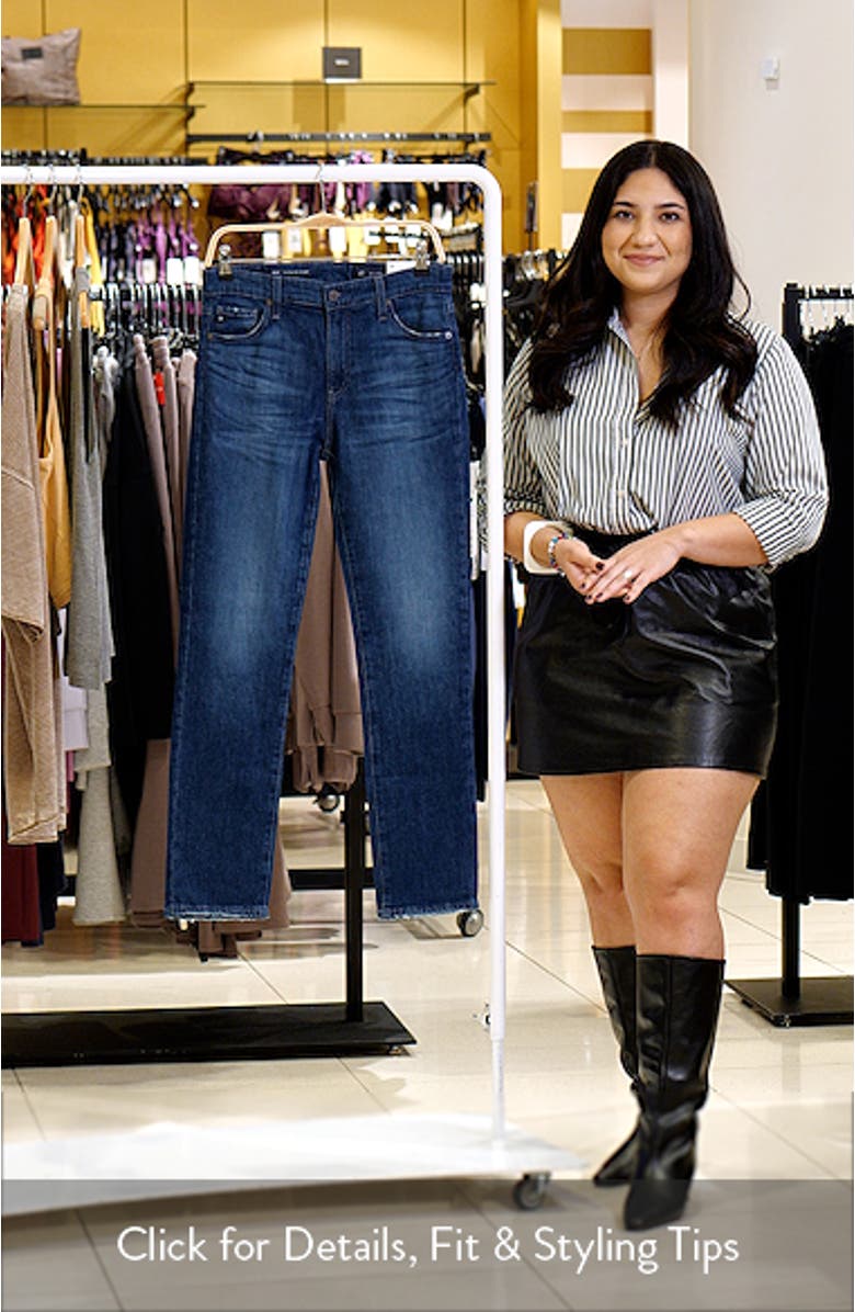 Mari Mid Rise Slim Straight Leg Jeans, sales video thumbnail